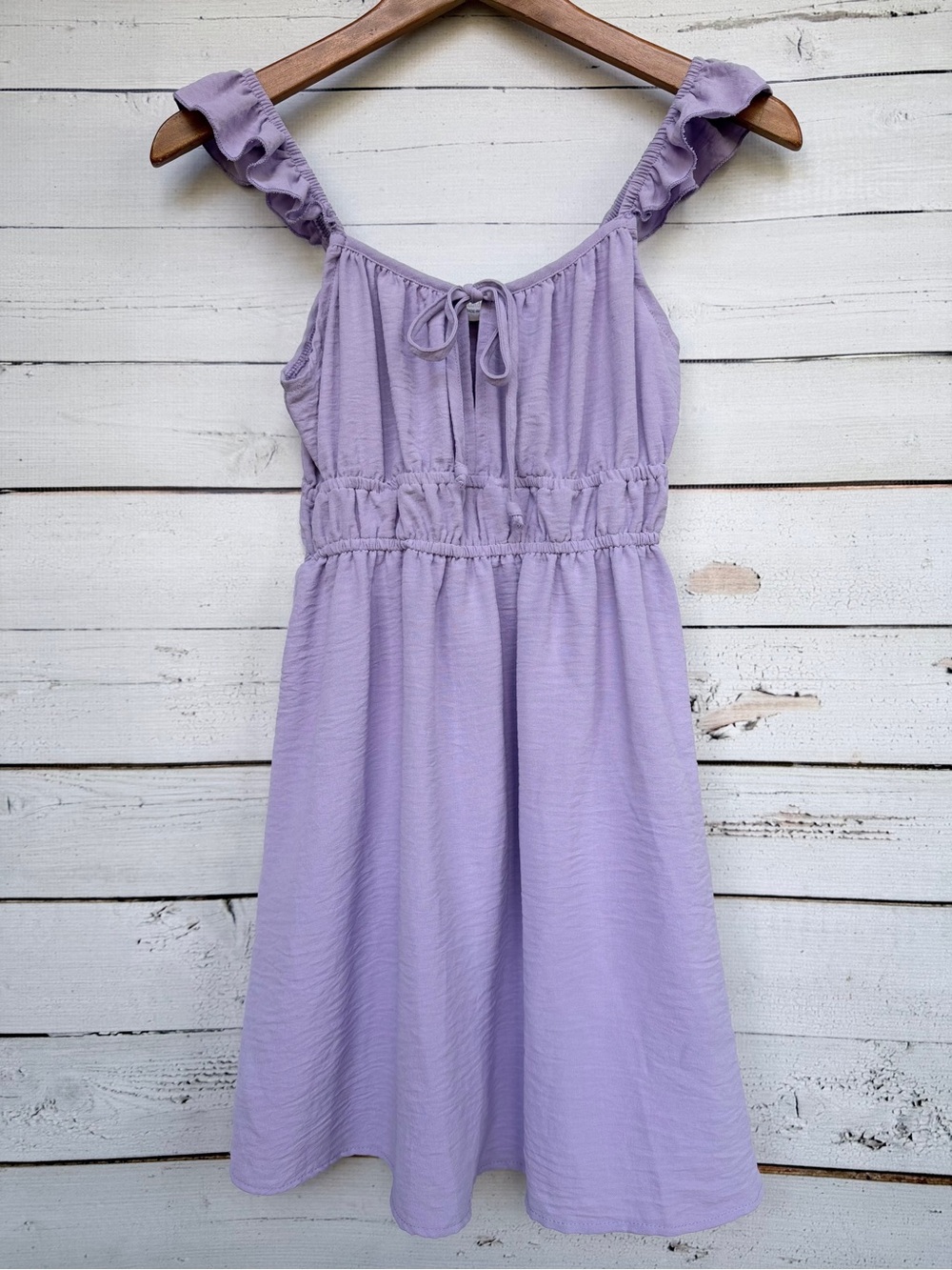 Altar'd State Ruffle Shoulder Smocked Waist Cutout Tunic Dress Size Small